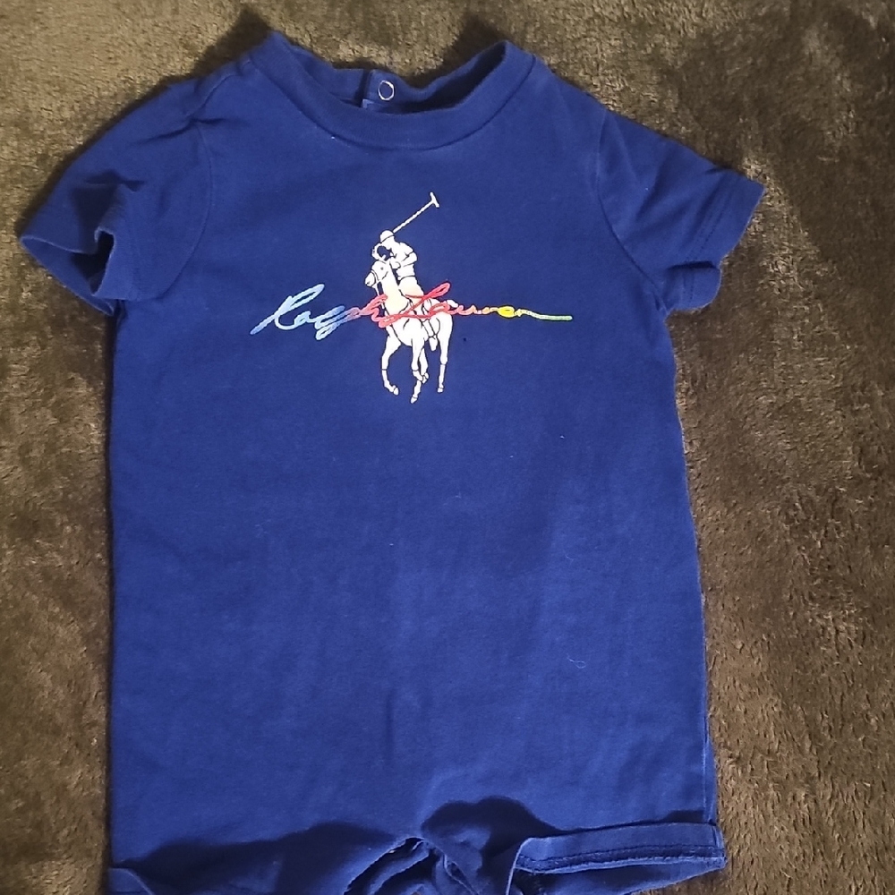 Ralph Lauren Royal Blue Baby Romper